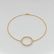 Diamond Circle Bracelet In Yellow Gold Designed by FANCI Bespoke Fine Jewellery