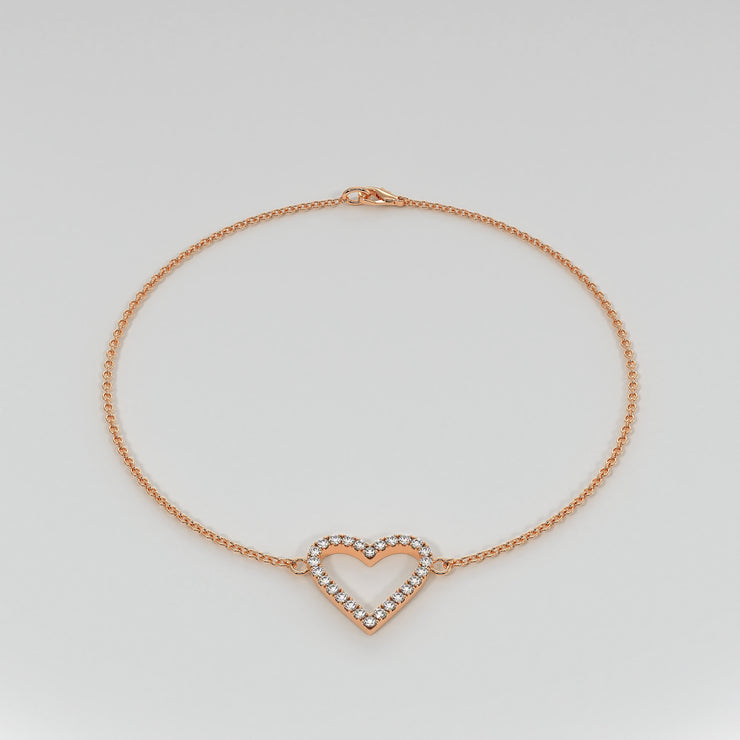 Diamond Heart Bracelet