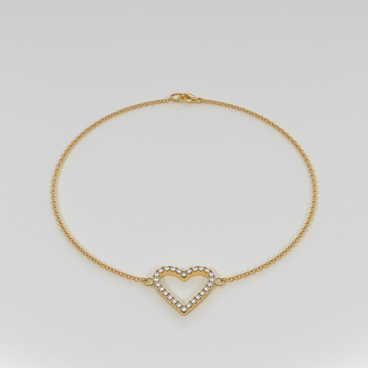 Diamond Heart Bracelet