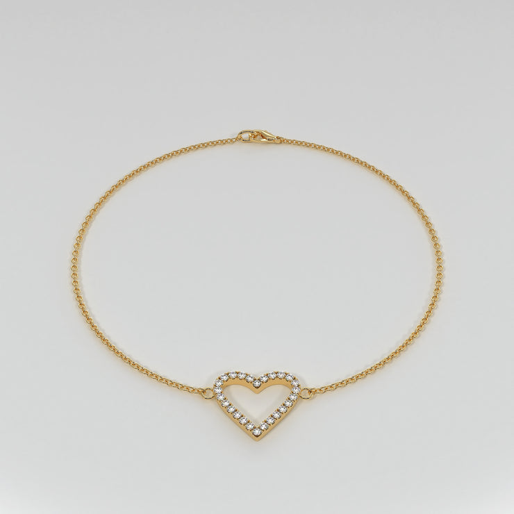 Diamond Heart Bracelet