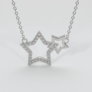 Diamond Interlocking Stars Necklace