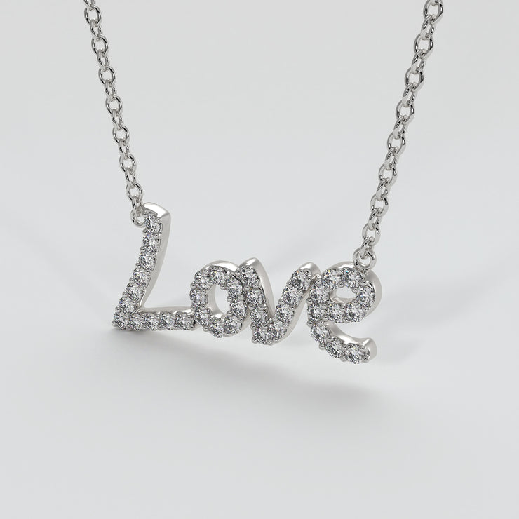 Diamond Love Necklace In White Gold Designed by FANCI Bespoke Fine Jewellery