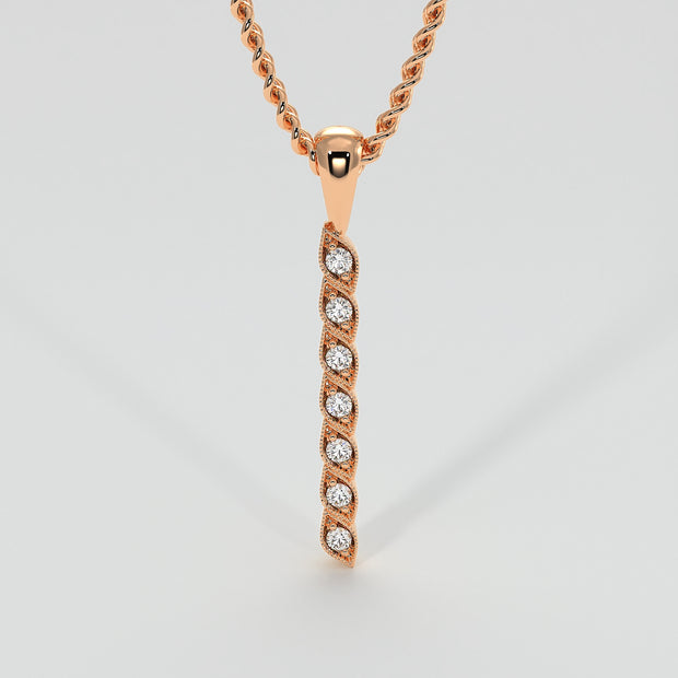 Diamond Petal Necklace In Rose Gold Designed by FANCI Bespoke Fine Jewellery