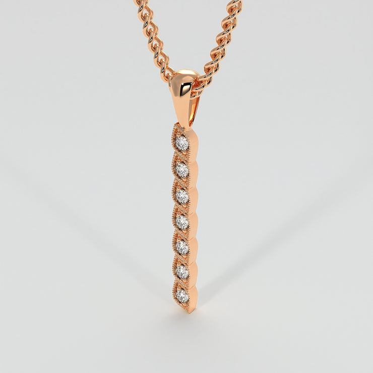 Diamond Petal Necklace In Rose Gold Designed by FANCI Bespoke Fine Jewellery