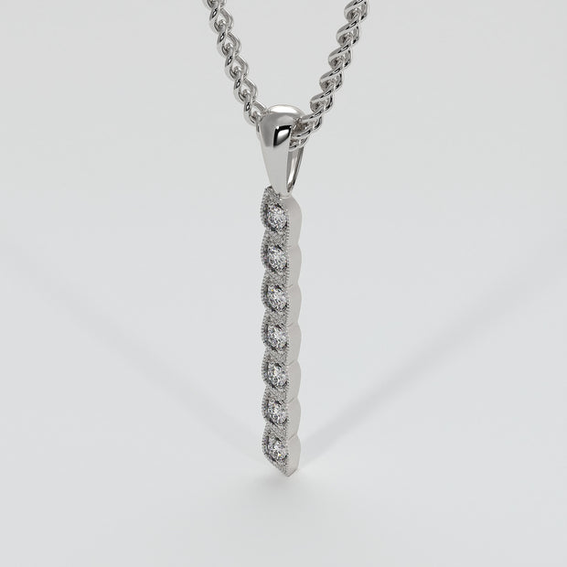 Diamond Petal Necklace In White Gold Designed by FANCI Bespoke Fine Jewellery