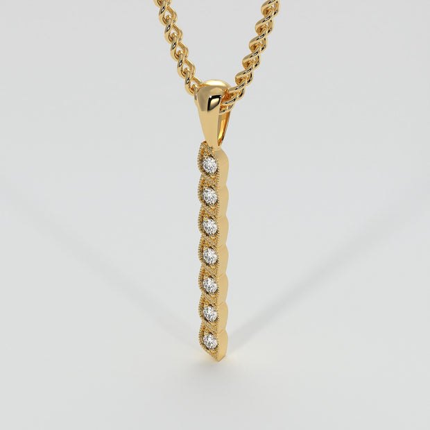 Diamond Petal Necklace In Yellow Gold Designed by FANCI Bespoke Fine Jewellery