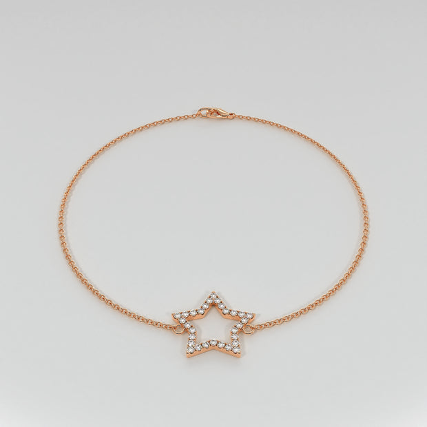 Diamond Star Bracelet In Rose Gold Designed by FANCI Bespoke Fine Jewellery