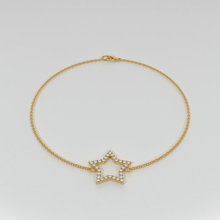 Diamond Star Bracelet In Yellow Gold Designed by FANCI Bespoke Fine Jewellery