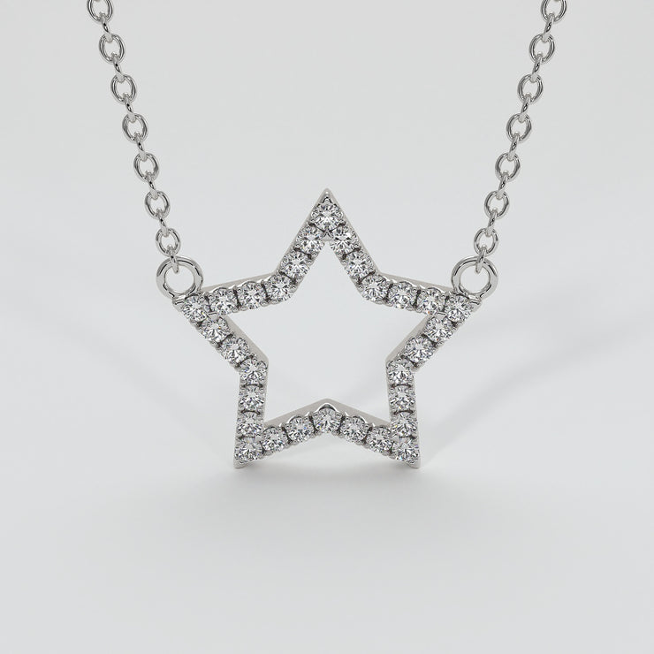 Diamond Star Necklace In White Gold Designed by FANCI Bespoke Fine Jewellery