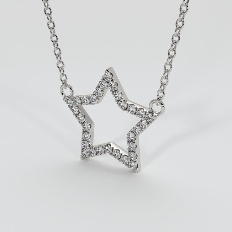 Diamond Star Necklace In White Gold Designed by FANCI Bespoke Fine Jewellery