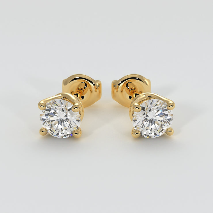 Diamond Stud Earrings In Yellow Gold Designed by FANCI Bespoke Fine Jewellery