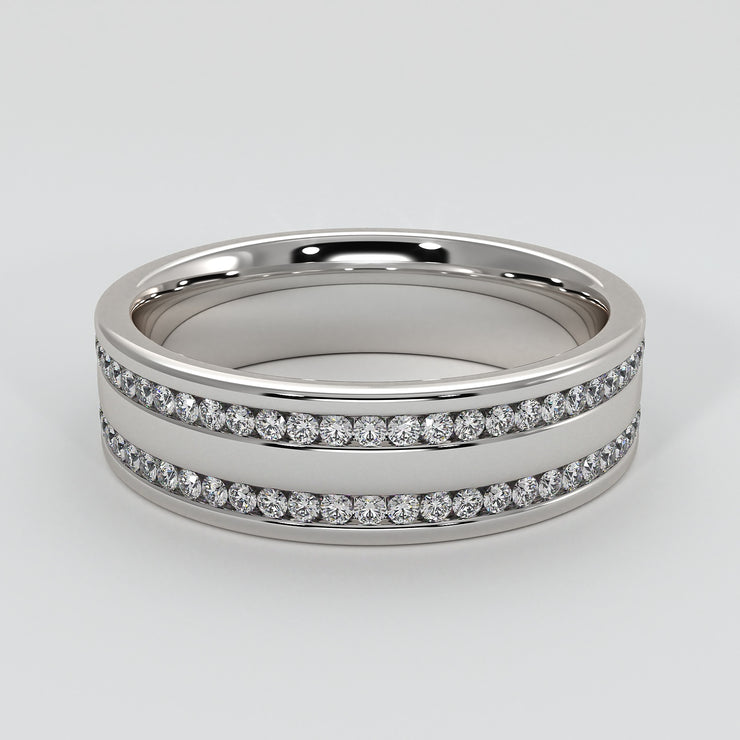 Double Row Channel Set Diamond Ring