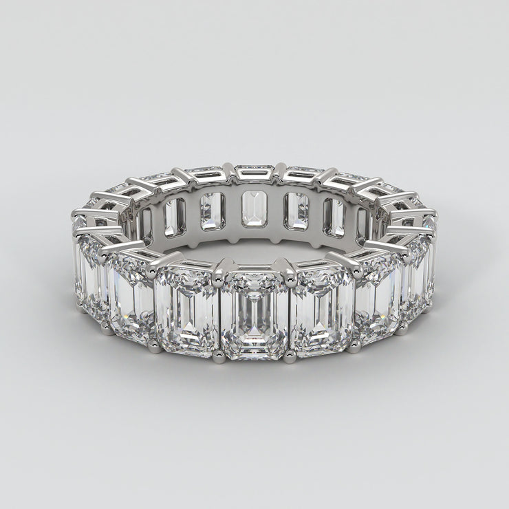 Emerald Cut Diamond Eternity Ring In White Gold Designed by FANCI Bespoke Fine Jewellery