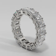 Emerald Cut Diamond Eternity Ring In White Gold Designed by FANCI Bespoke Fine Jewellery