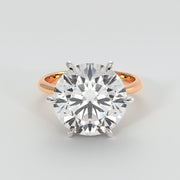 Fire Diamond Engagement Ring In Rose Gold Designed by FANCI Bespoke Fine Jewellery