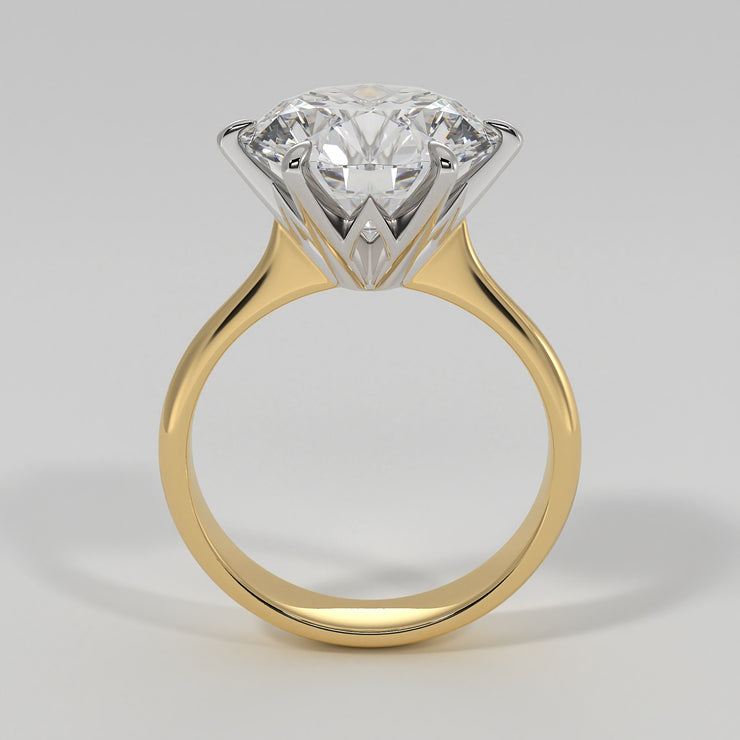 Fire Diamond Engagement Ring In Yellow Gold Designed by FANCI Bespoke Fine Jewellery