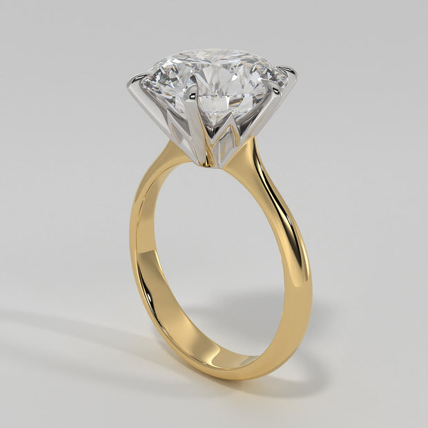 Fire Diamond Engagement Ring In Yellow Gold Designed by FANCI Bespoke Fine Jewellery