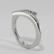 Five Diamond Engagement Ring In White Gold Designed by FANCI Bespoke Fine Jewellery