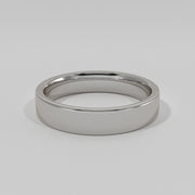 Flat Court Medium Width Wedding Band In White Gold Designed by FANCI Bespoke Fine Jewellery