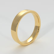 Flat Court Medium Width Wedding Band In Yellow Gold Designed by FANCI Bespoke Fine Jewellery