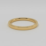 Flat Court Narrow Width Wedding Band In Yellow Gold Designed by FANCI Bespoke Fine Jewellery