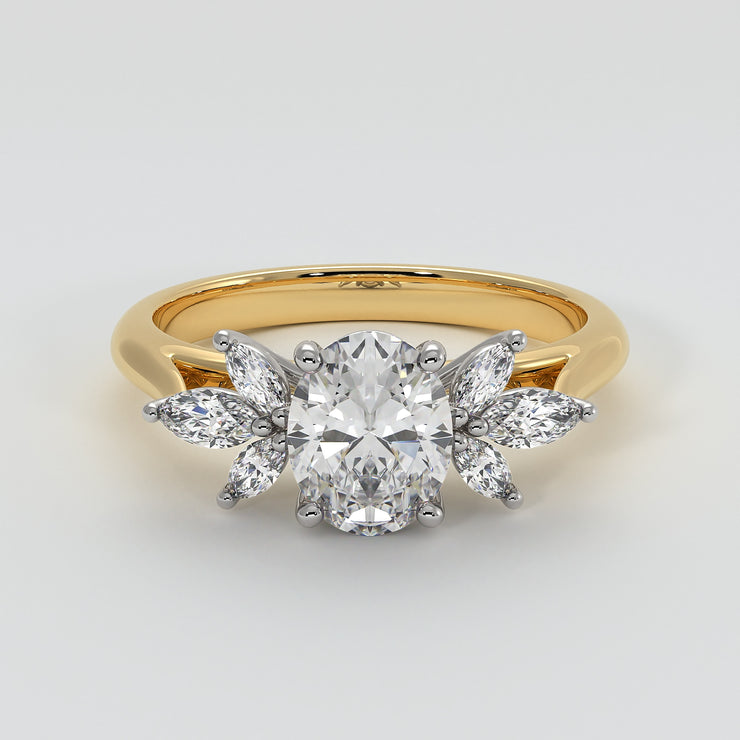Floral Engagement Ring