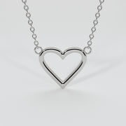 Heart Necklace In White Gold Designed by FANCI Bespoke Fine Jewellery