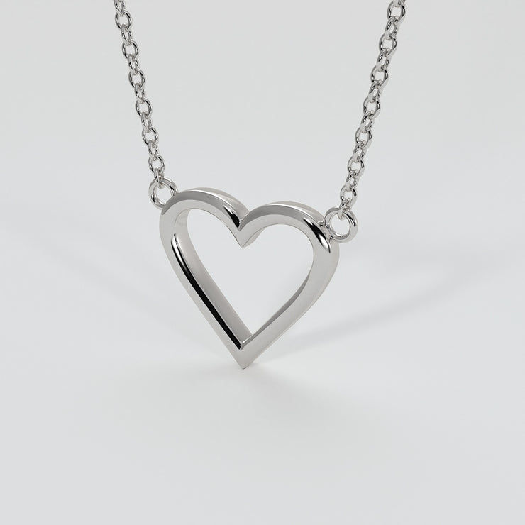 Heart Necklace In White Gold Designed by FANCI Bespoke Fine Jewellery