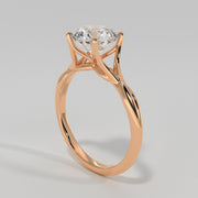 Hidden Infinity Knot Engagement Ring In Rose Gold Designed And Manufactured By FANCI Bespoke Fine Jewellery
