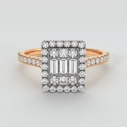 Illusion Set Diamond Engagement Ring
