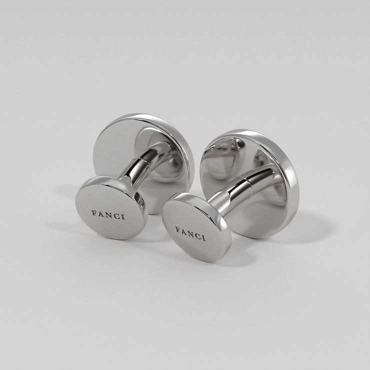 Cufflinks With Engraved Initials In Silver Designed by FANCI Bespoke Fine Jewellery