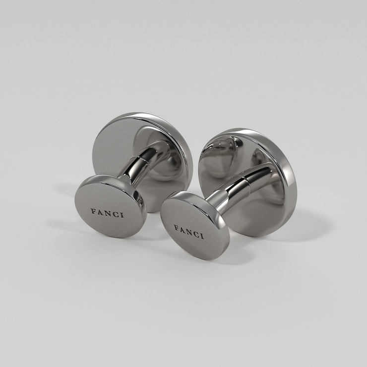 Cufflinks With Engraved Initials In Titanium Designed by FANCI Bespoke Fine Jewellery