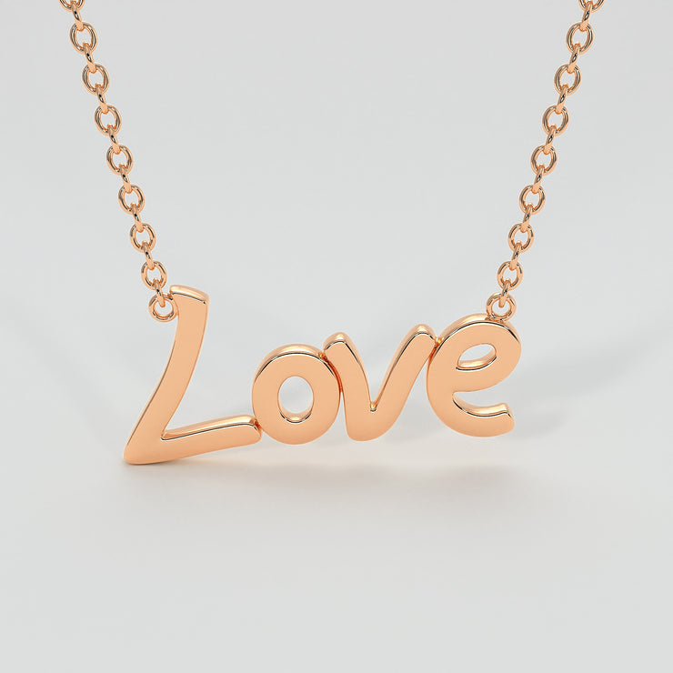 Love Necklace In Rose Gold Designed by FANCI Bespoke Fine Jewellery