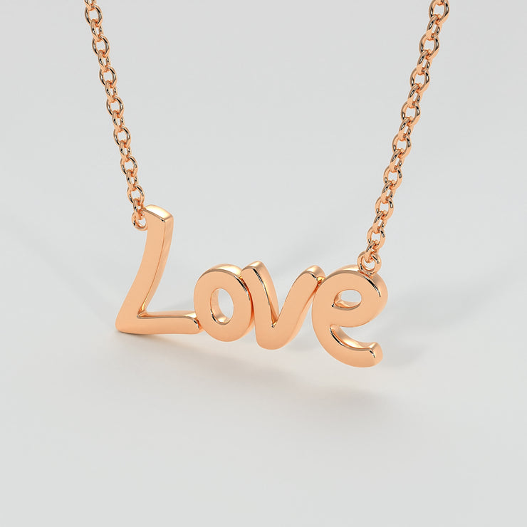 Love Necklace In Rose Gold Designed by FANCI Bespoke Fine Jewellery