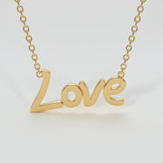 Love Necklace In Yellow Gold Designed by FANCI Bespoke Fine Jewellery