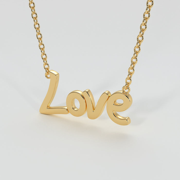 Love Necklace In Yellow Gold Designed by FANCI Bespoke Fine Jewellery