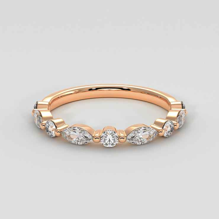 Marquise And Round Diamond Ring