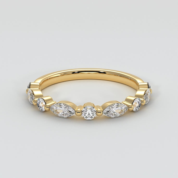 Marquise And Round Diamond Ring