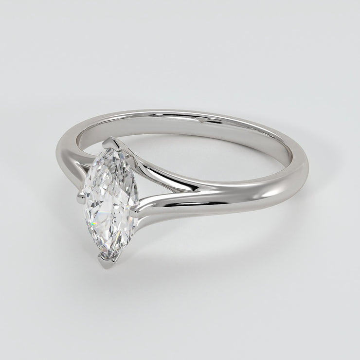 Marquise Diamond Solitaire Engagement Ring In White Gold Designed by FANCI Bespoke Fine Jewellery