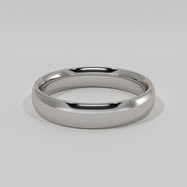 Modern Court Medium Width Wedding Band In White Gold Designed by FANCI Bespoke Fine Jewellery