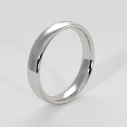 Modern Court Medium Width Wedding Band In White Gold Designed by FANCI Bespoke Fine Jewellery