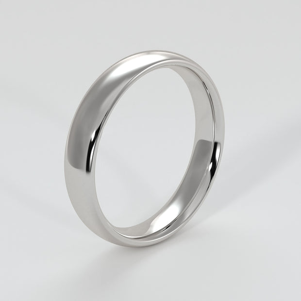 Modern Court Medium Width Wedding Band In White Gold Designed by FANCI Bespoke Fine Jewellery