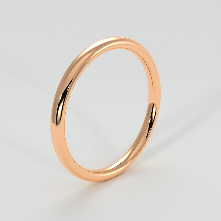 Modern Court Narrow Width Wedding Band In Rose Gold Designed by FANCI Bespoke Fine Jewellery