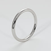 Modern Court Narrow Width Wedding Band In White Gold Designed by FANCI Bespoke Fine Jewellery