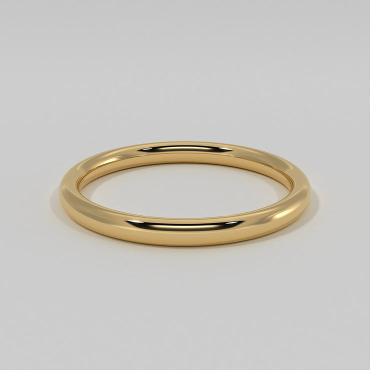 Modern Court Narrow Width Wedding Band In Yellow Gold Designed by FANCI Bespoke Fine Jewellery