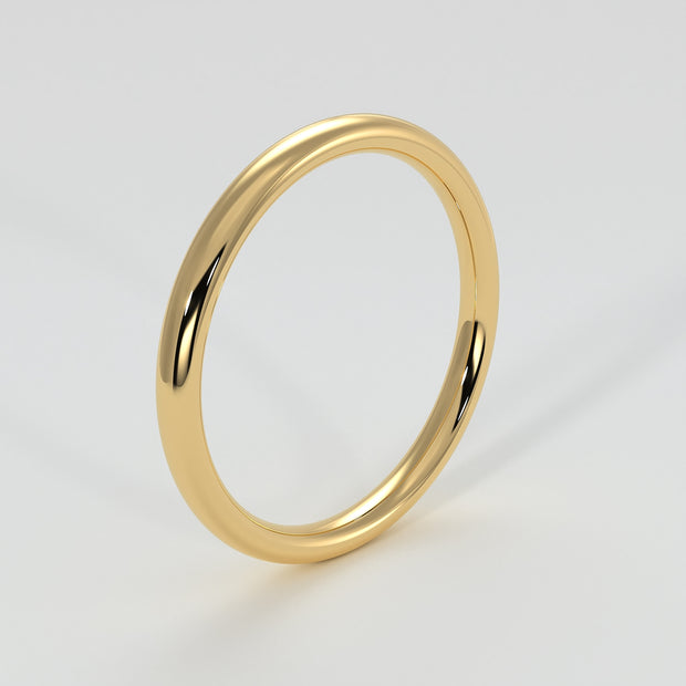 Modern Court Narrow Width Wedding Band In Yellow Gold Designed by FANCI Bespoke Fine Jewellery