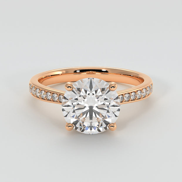 Open Setting Solitaire Engagement Ring In Rose Gold Designed by FANCI Bespoke Fine Jewellery