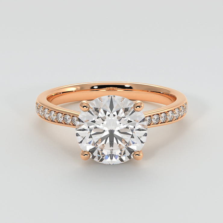 Open Setting Solitaire Engagement Ring In Rose Gold Designed by FANCI Bespoke Fine Jewellery