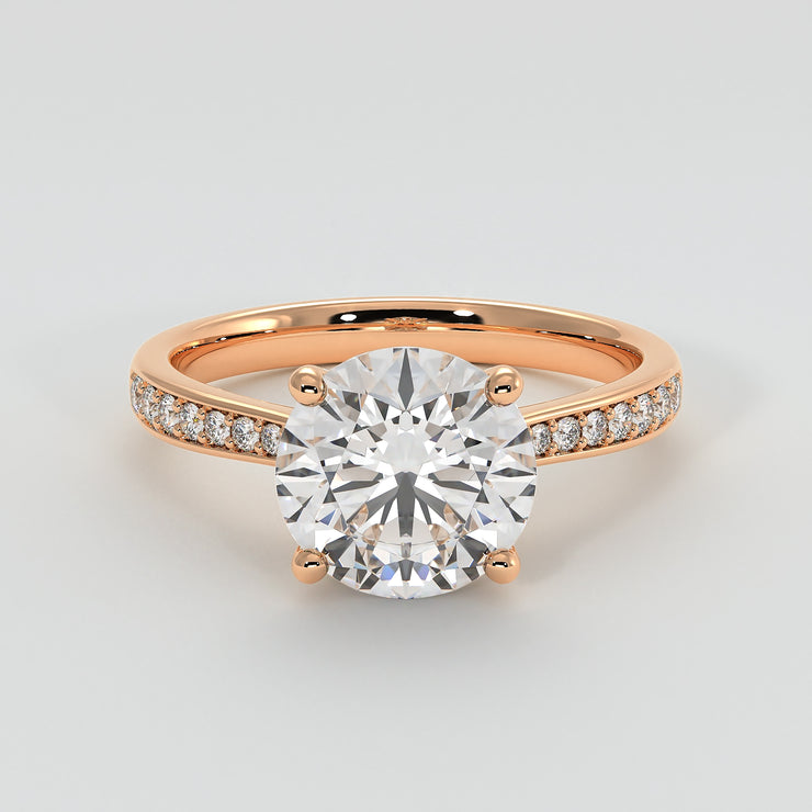 Open Setting Solitaire Engagement Ring