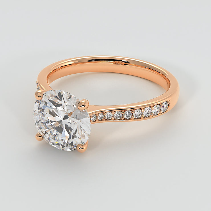 Open Setting Solitaire Engagement Ring In Rose Gold Designed by FANCI Bespoke Fine Jewellery